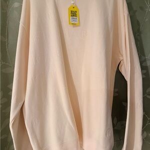 Market Studios 2xl Cream Embossed Sweatshirt